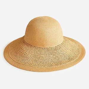 Textured summer straw hat